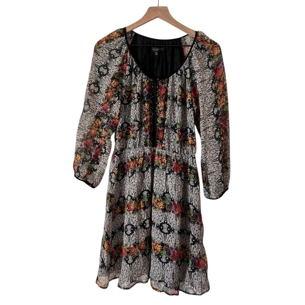 Anthropologie Sanctuary Boho Paisley Floral Button Front Dress Size XS